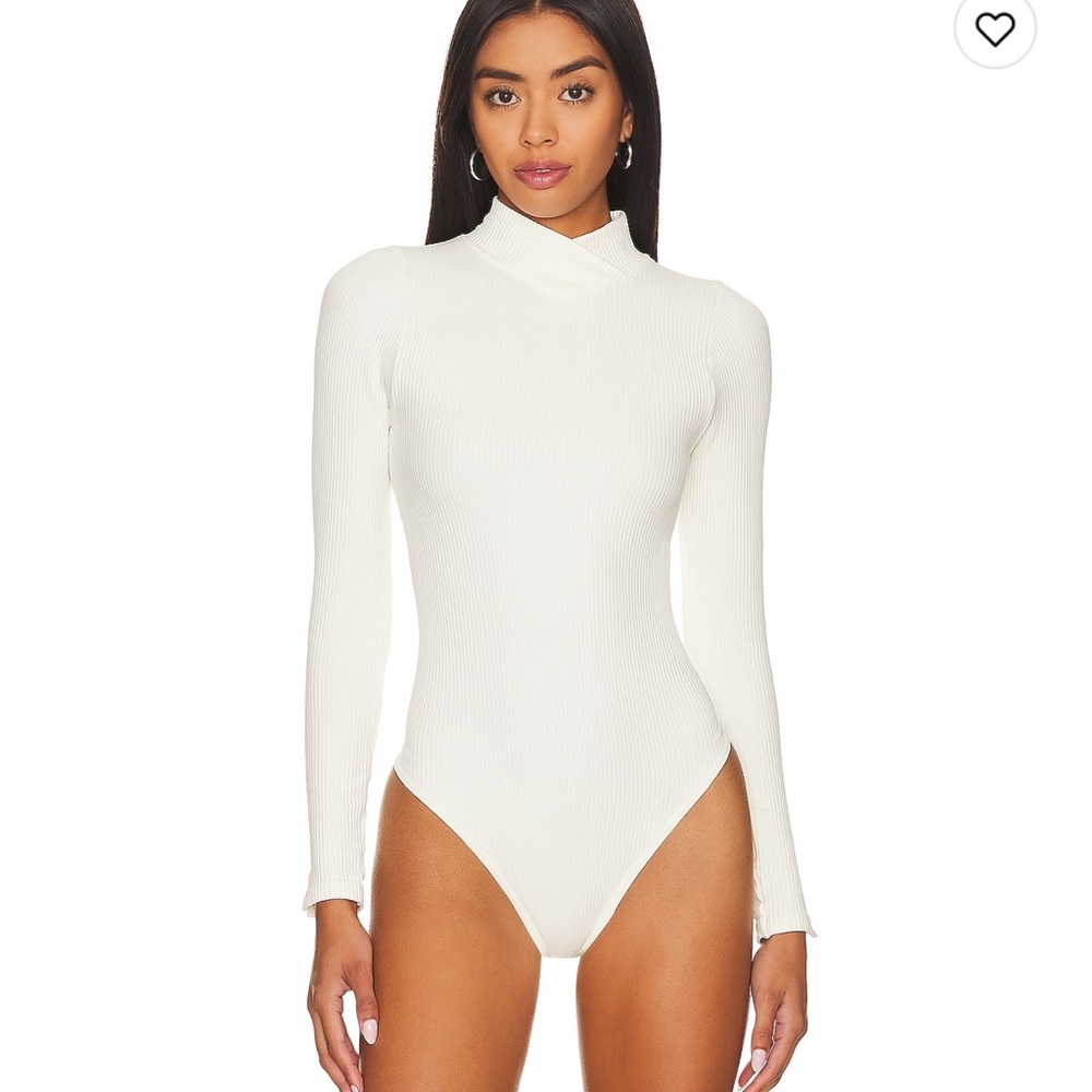 Ivory turtleneck bodysuit
